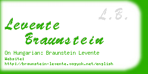 levente braunstein business card
